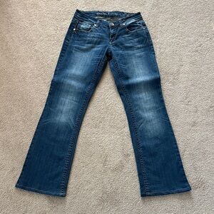 Cowgirl Tuff Indigo Wide Leg Jeans 28x35